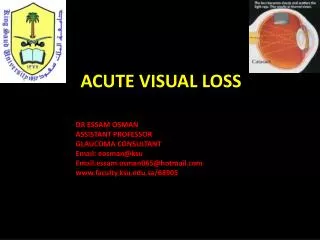 ACUTE VISUAL LOSS