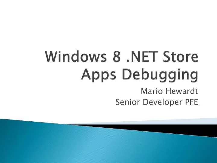 windows 8 net store apps debugging