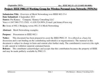 Project: IEEE P802.15 Working Group for Wireless Personal Area Networks (WPANs)