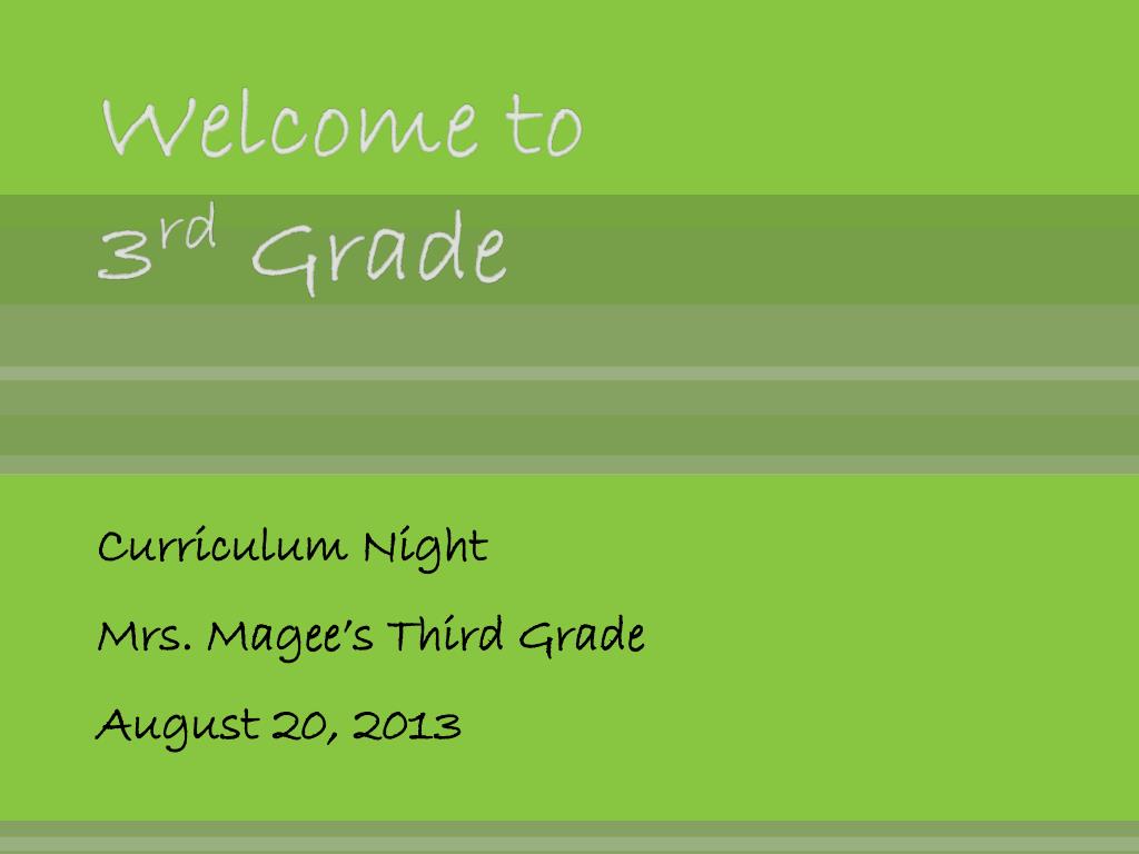PPT - Welcome to 3 rd Grade PowerPoint Presentation, free download - ID ...