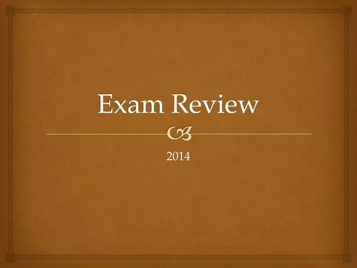 exam review