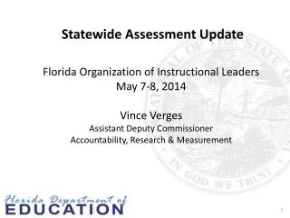 Statewide Assessment Update