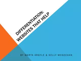 Differentiation: Websites that help