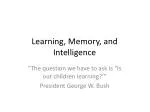 Learning, Memory, and Intelligence - slide 1
