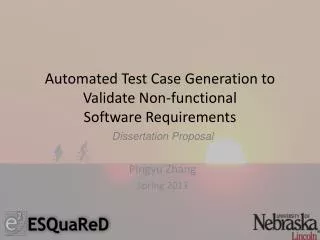 Automated Test Case Generation to Validate Non-functional Software Requirements