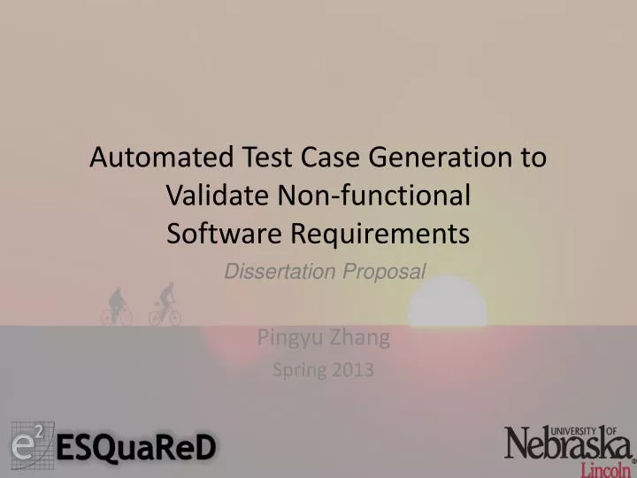 automated test case generation to validate non functional software requirements