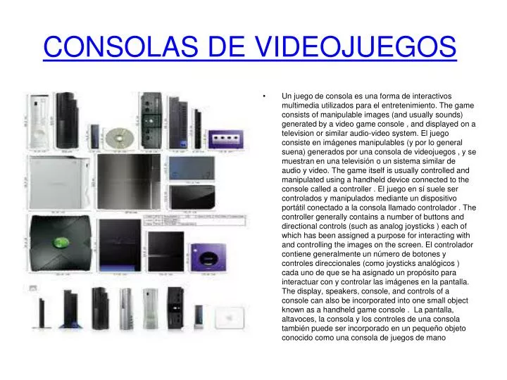 consolas de videojuegos