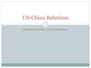 US-China Relations