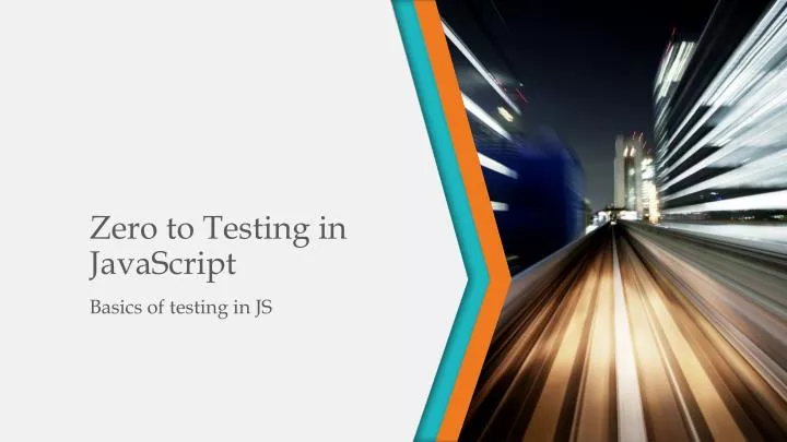 zero to testing in javascript