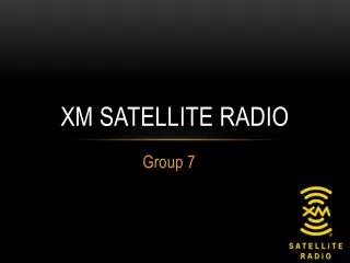 XM Satellite radio