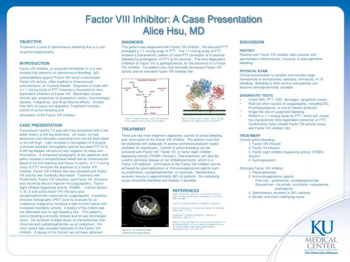 factor viii inhibitor a case presentation alice hsu md