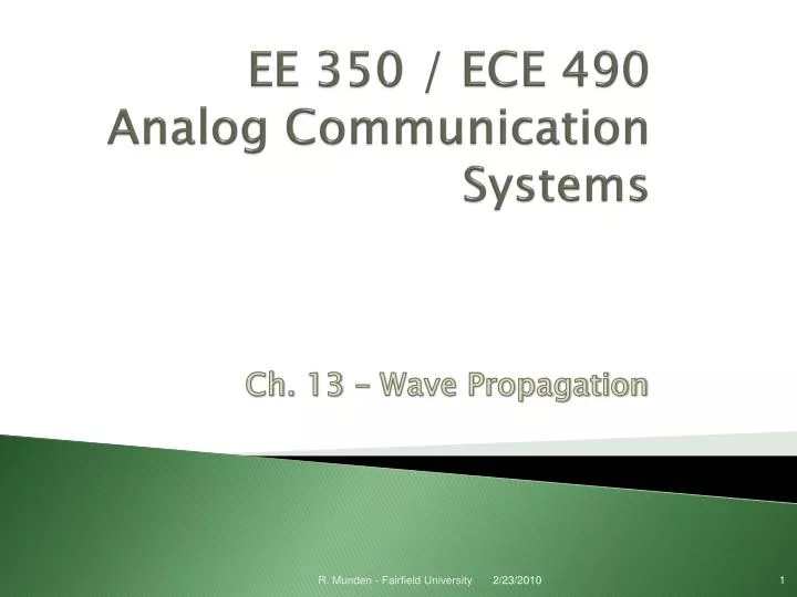 ee 350 ece 490 analog communication systems