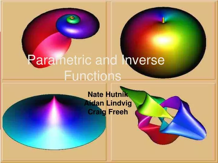 parametric and inverse functions