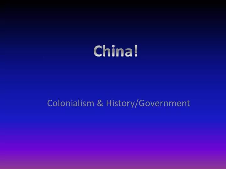colonialism history government