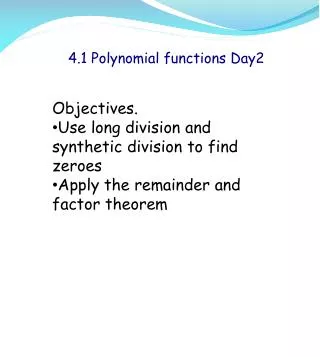 4.1 Polynomial functions Day2