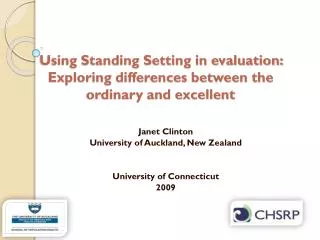 Using Standing Setting in evaluation: Exploring differences between the ordinary and excellent