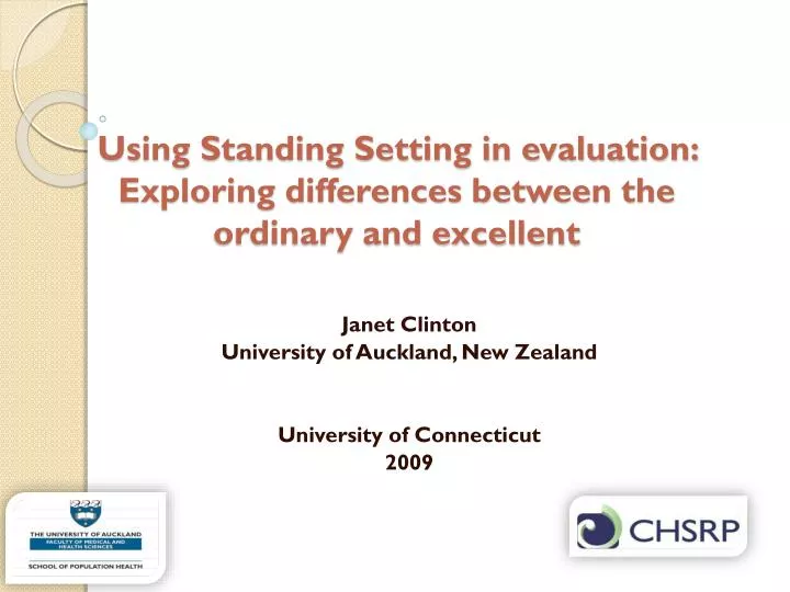 using standing setting in evaluation exploring differences between the ordinary and excellent