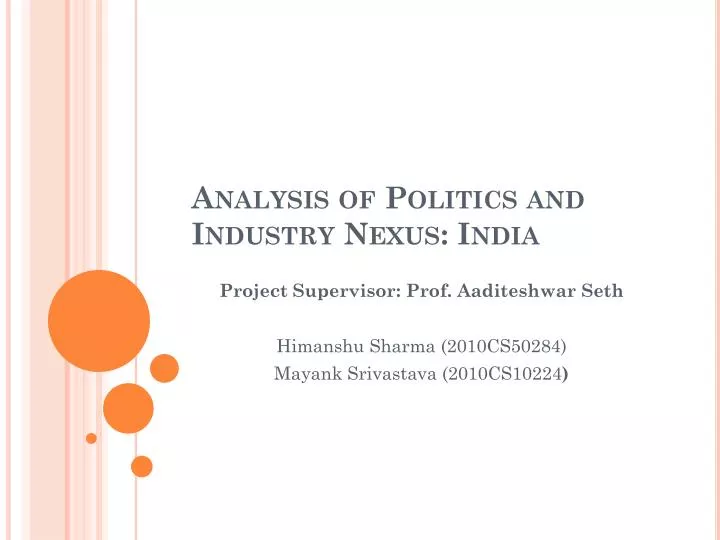 analysis of politics and industry nexus india
