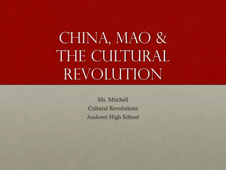 china mao the cultural revolution