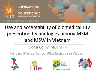 Use and acceptability of biomedical HIV prevention technologies among MSM and MSW in Vietnam