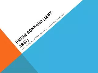 pierre bonnard 1887 1947