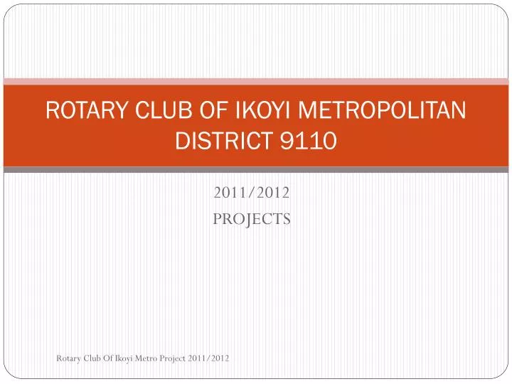 rotary club of ikoyi metropolitan district 9110