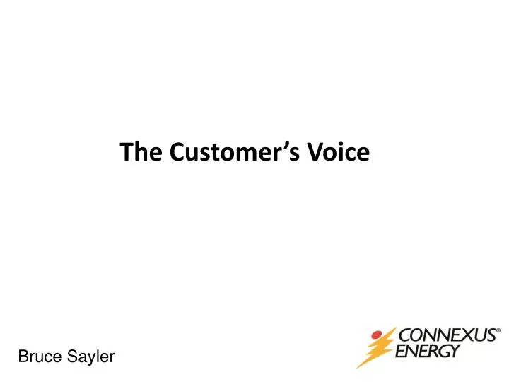 the customer s voice