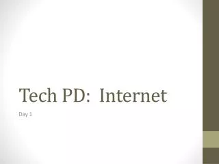 Tech PD: Internet