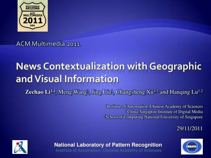 news contextualization with geographic and visual information