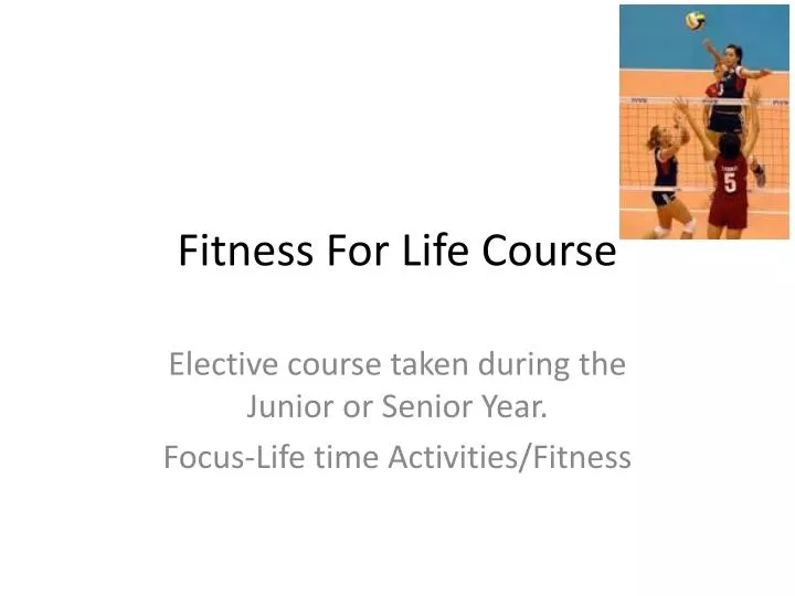 fitness for life course