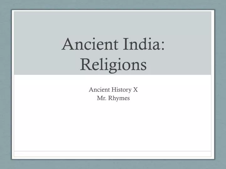 ancient india religions