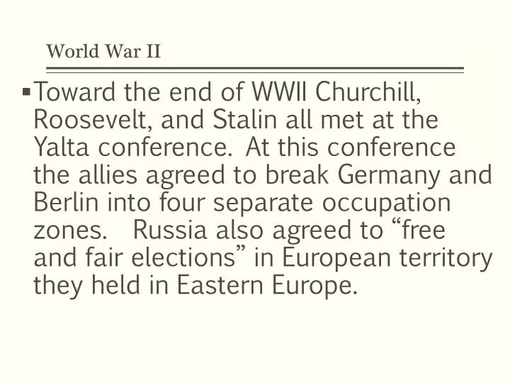 world war ii