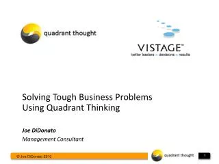 Solving Tough Business Problems Using Quadrant Thinking