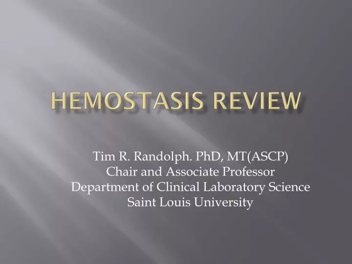 hemostasis review