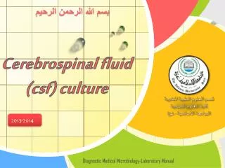 Cerebrospinal fluid ( csf) culture