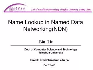 Name Lookup in Named Data Networking(NDN)