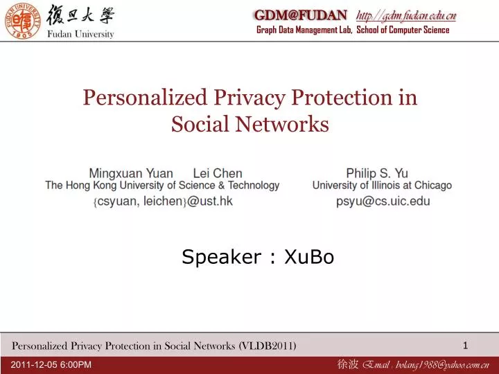 personalized privacy protection in social networks