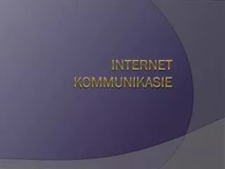 internet kommunikasie