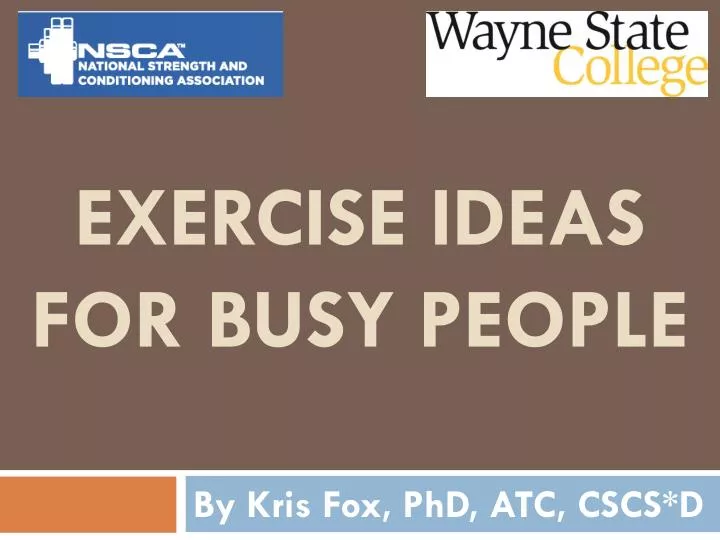 exercise ideas for busy people