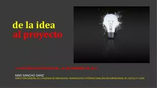 de la idea al proyecto