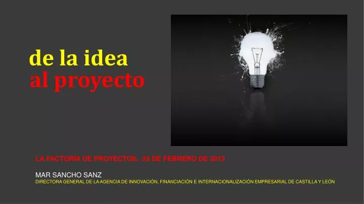 de la idea al proyecto