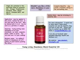 Young Living Abundance Blend Essential Oil