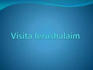 visita ierushalaim
