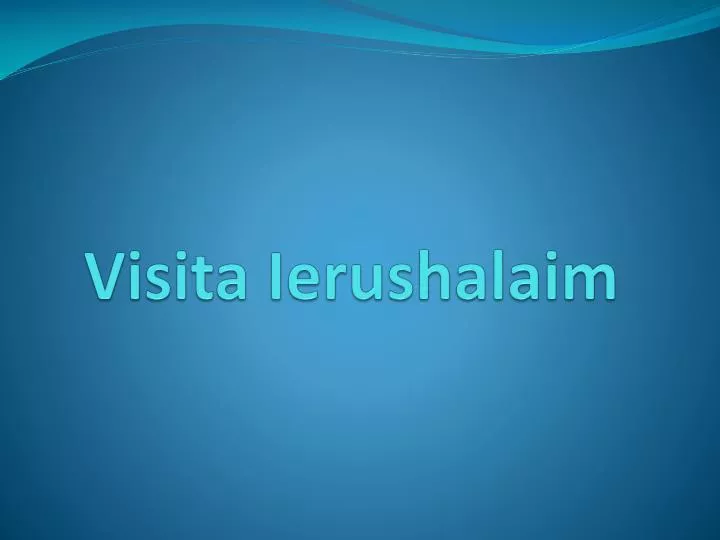 visita ierushalaim