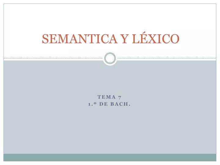 semantica y l xico