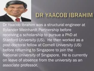 Dr Yaacob ibrahim