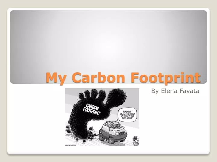 my carbon footprint