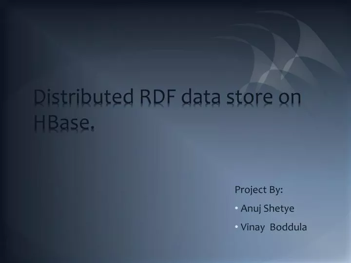 distributed rdf data store on hbase