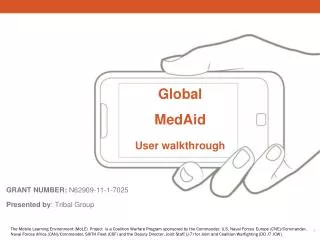 Global MedAid User walkthrough