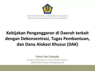 DIREKTORAT JENDERAL PERIMBANGAN KEUANGAN KEMENTERIAN KEUANGAN REPUBLIK INDONESIA